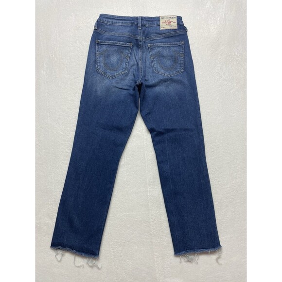 True Religion Starr High-Rise Cropped Straight Women's Buttonfly Jeans Size 28 - Picture 4 of 16